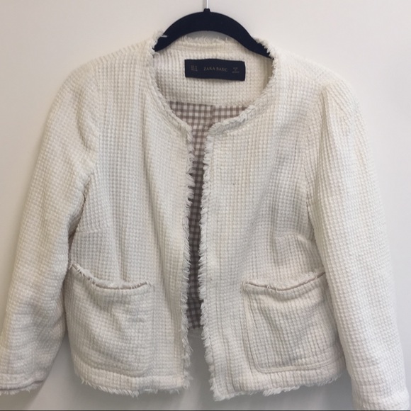 Zara Jackets & Blazers - Zara Ivory Lined Jacket with Pockets Zara Jackets & Blazers - Zara Ivory Lined Jacket with Pockets